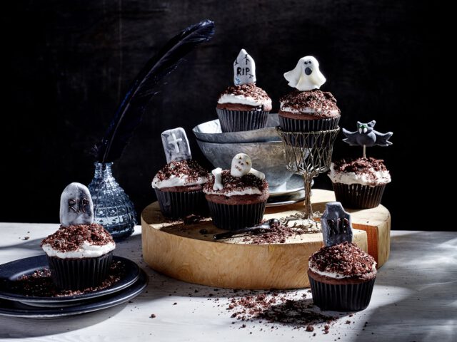 Vegane Halloween-Cupcakes